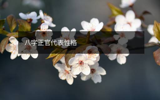 八字正官代表性格