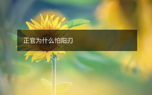 正官为什么怕阳刃