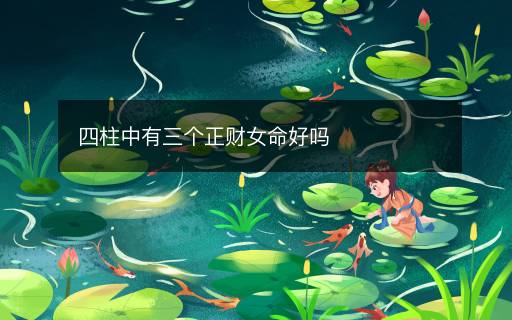 四柱中有三个正财女命好吗 四柱中有三个正财女命好吗