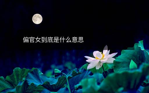 偏官女到底是什么意思