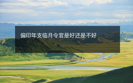 偏印年支临月令官是好还是不好