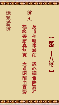 诸葛灵签第38签
